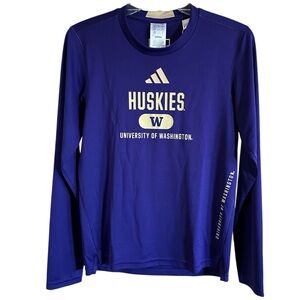ADIDAS Washington Huskies Long Sleeve Shirt - Men’s XS